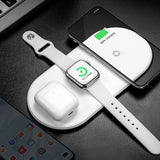 Комбинирано Безжично Зарядно за Apple Watch, iPhone и Airpods, Baseus 3in1 18W, Черен (5)