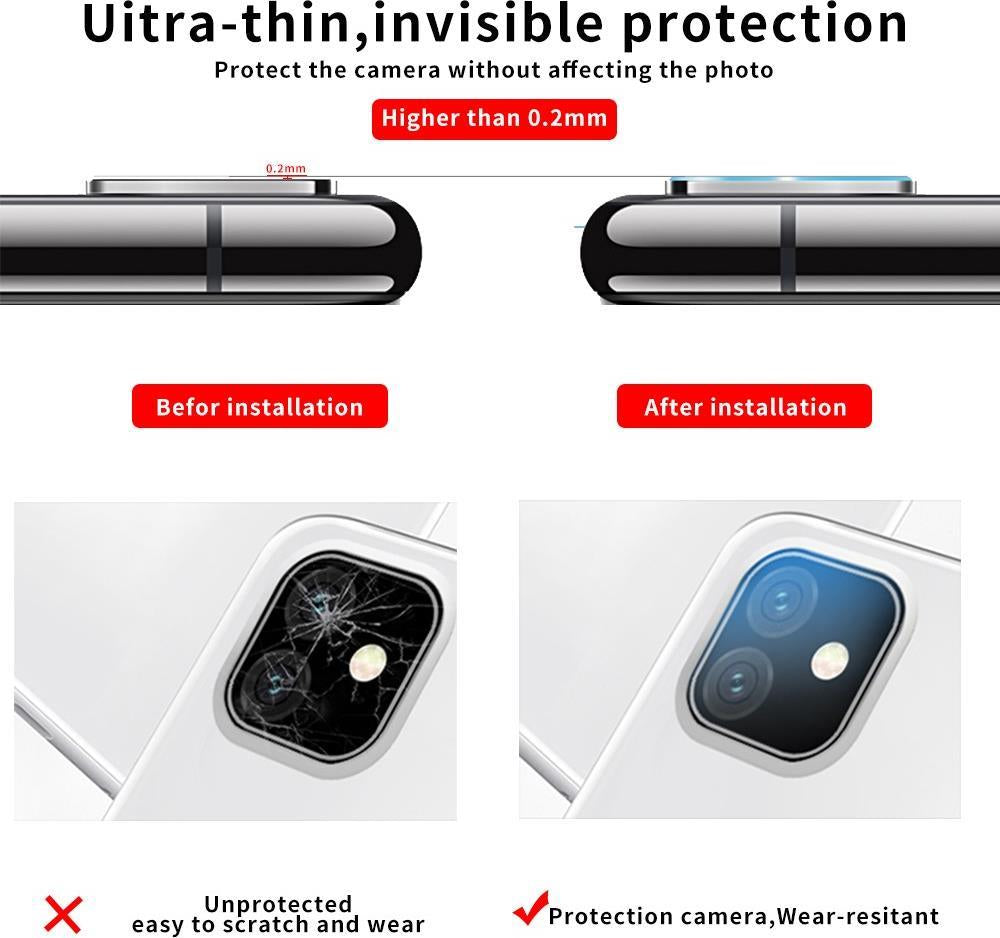 Удароустойчив Протектор за Камерата на iPhone 12 Mini, Single Cam Glass, Прозрачен (3)