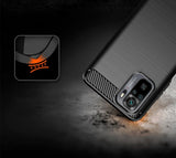 Противоударен Силиконов Калъф за Xiaomi Redmi Note 10/10S, Forcell Carbon Case, Черен (4)