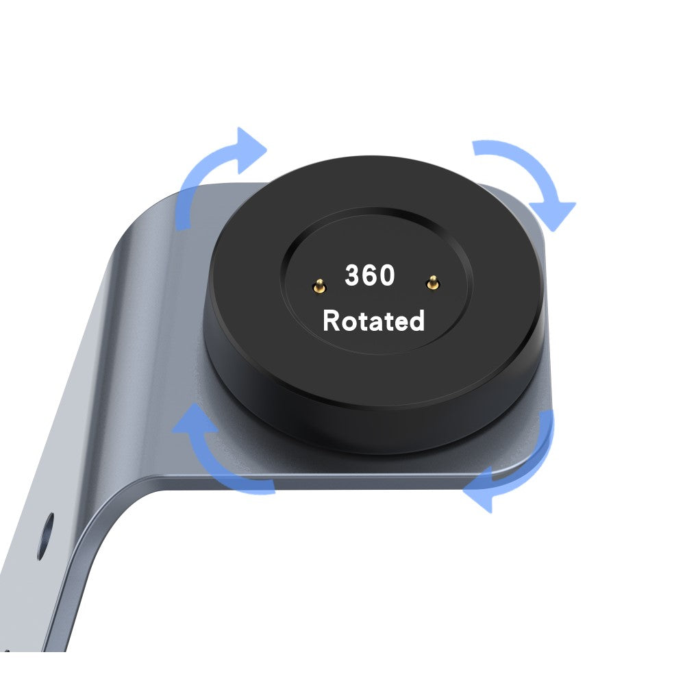Безжично Зарядно с Поставка за Huawei Watch GT2, Wireless Stand Charger, Черен (5)