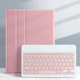 Калъф с Клавиатура за iPad 9/ 8/ 7 10.2", Bluetooth Keyboard Case, Розов (4)