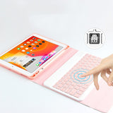 Калъф с Клавиатура за iPad 9/ 8/ 7 10.2", Bluetooth Keyboard Case, Розов (5)