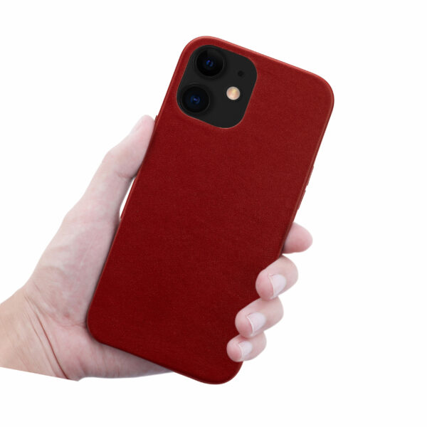 Кожен Калъф за iPhone 12 Mini, Leather Classic Case, Червен (2)
