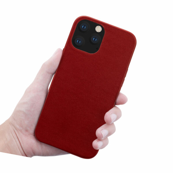 Кожен Калъф за iPhone 12 Pro Max, Leather Classic Case, Червен (2)