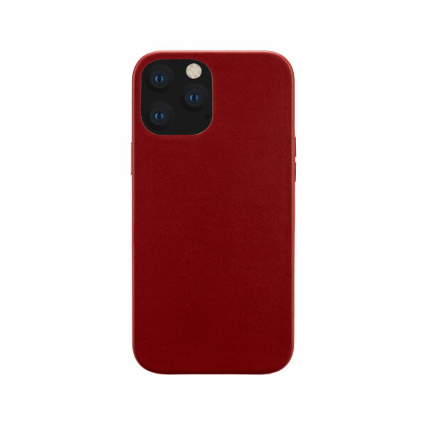 Кожен Калъф за iPhone 12 Pro Max, Leather Classic Case, Червен (3)
