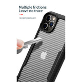Противоударен Карбонов Калъф за iPhone 12/Pro, Fiber Armor Case, Черен (5)