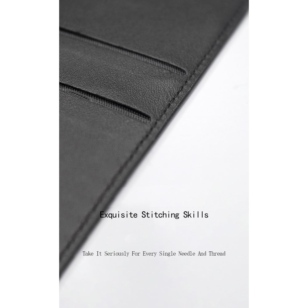 Кожен Калъф с Поставка 2в1 за Samsung Z Fold 2, GKK Split Leather Case, Черен (6)
