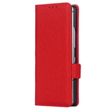 Кожен Калъф с Поставка за Samsung Z Fold 2, GKK Leather Case, Червен (3)