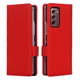 Кожен Калъф с Поставка за Samsung Z Fold 2, GKK Leather Case, Червен