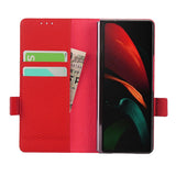 Кожен Калъф с Поставка за Samsung Z Fold 2, GKK Leather Case, Червен (5)