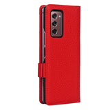 Кожен Калъф с Поставка за Samsung Z Fold 2, GKK Leather Case, Червен (4)