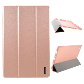 Калъф за Samsung Galaxy Tab A7 10.4", Tri-Fold Leather Case, Розов
