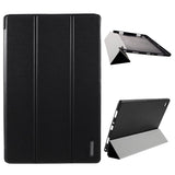 Калъф за Samsung Galaxy Tab A7 10.4", Tri-Fold Leather Case, Черен