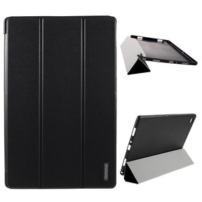 Калъф за Samsung Galaxy Tab A7 10.4", Tri-Fold Leather Case, Черен