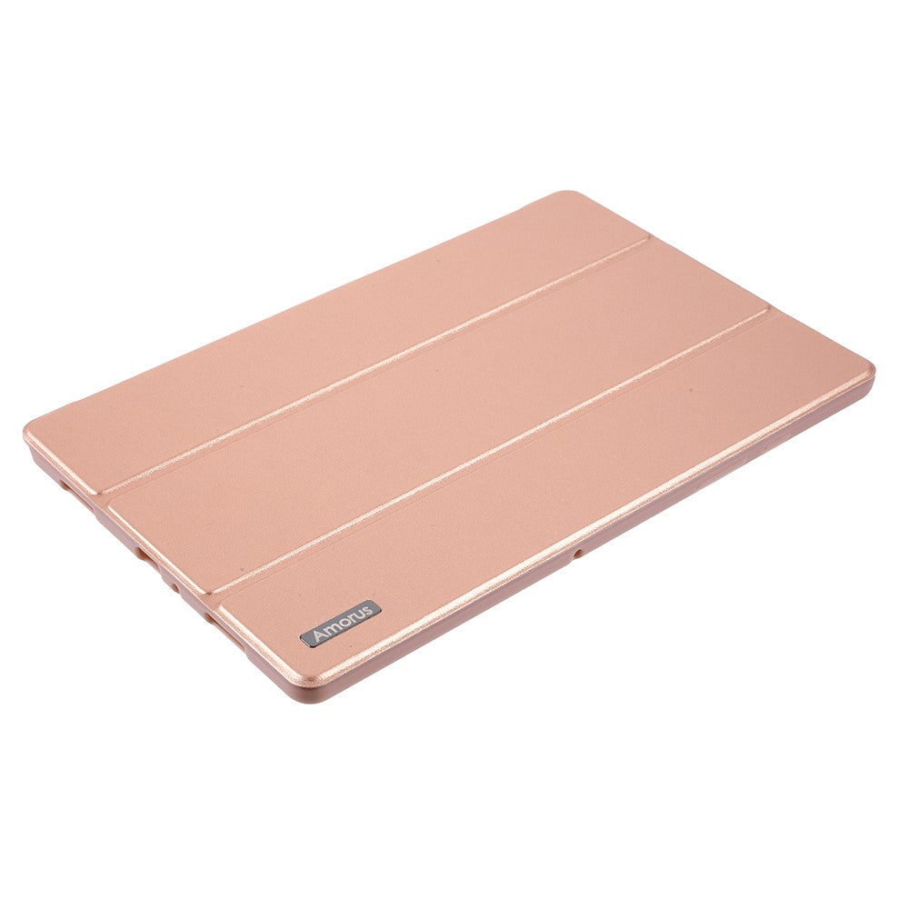 Калъф за Samsung Galaxy Tab A7 10.4", Tri-Fold Leather Case, Розов (3)