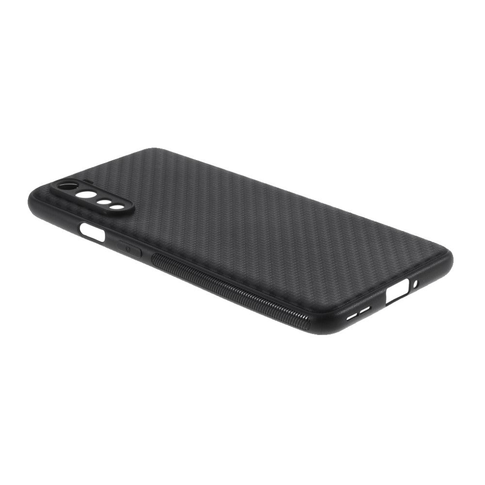 Силиконов Калъф за Oneplus Nord, Forcell Fiber Case, Черен (4)