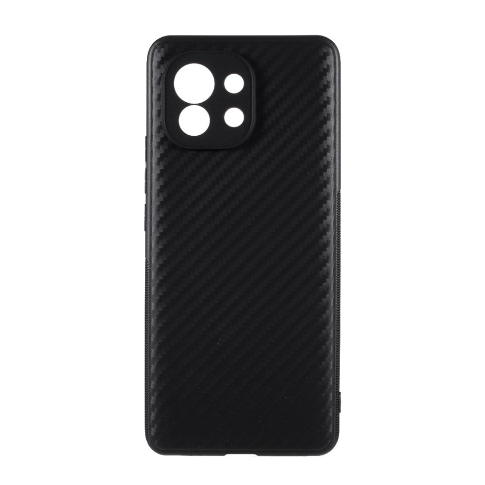 Силиконов Калъф за Xiaomi MI 11, Forcell Fiber Case, Черен (2)