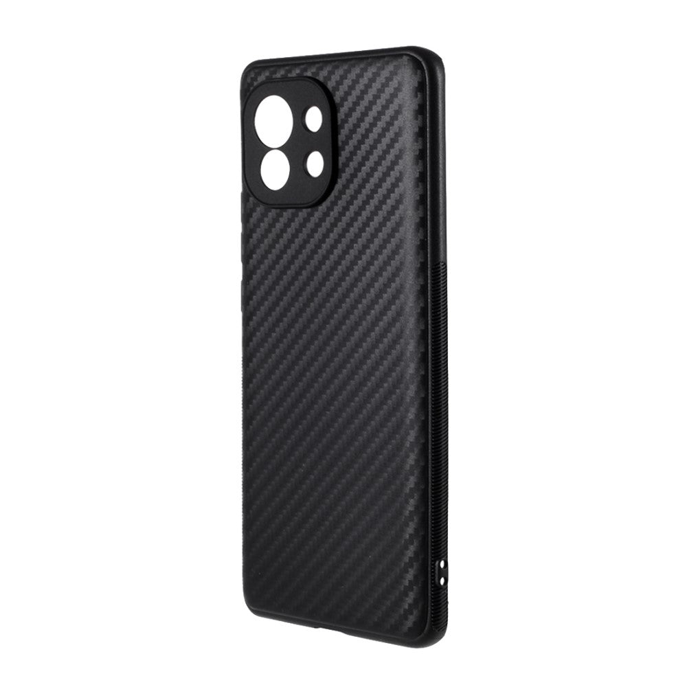 Силиконов Калъф за Xiaomi MI 11, Forcell Fiber Case, Черен