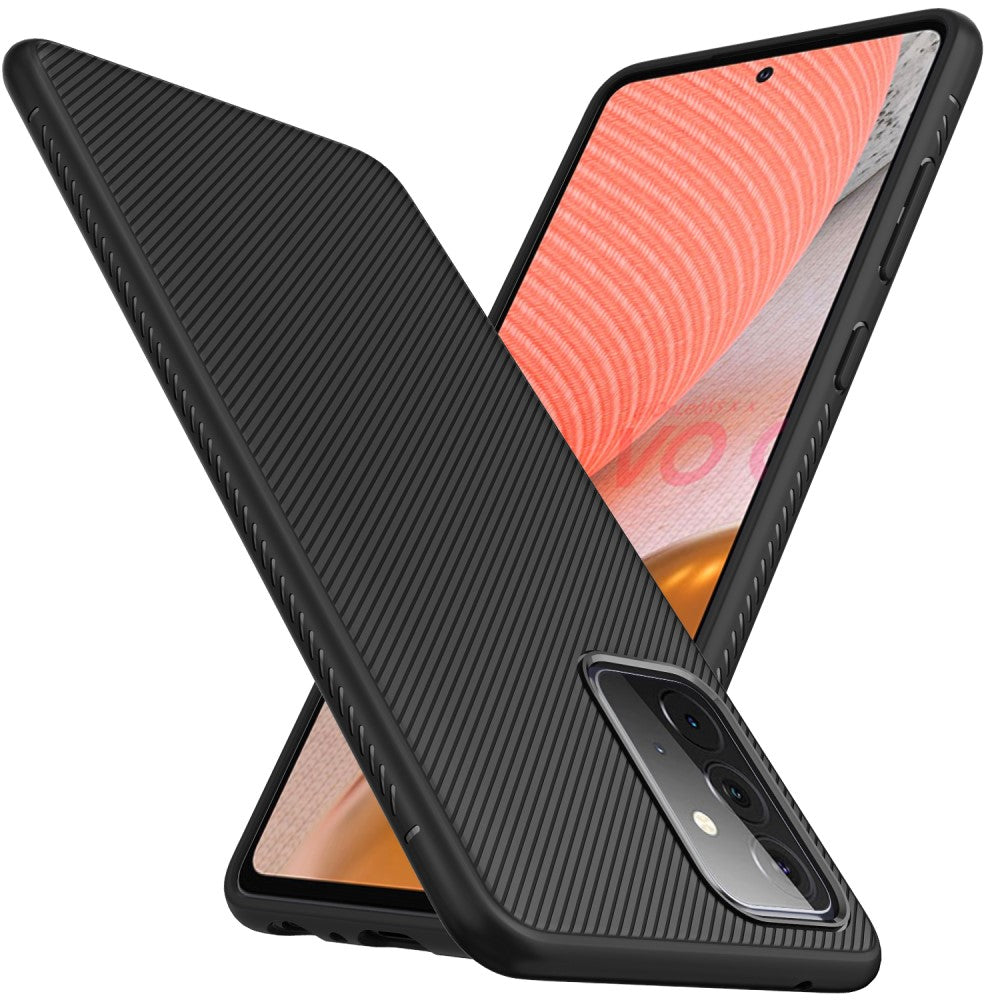Силиконов Калъф за Samsung A72, Twill Case, Черен (2)