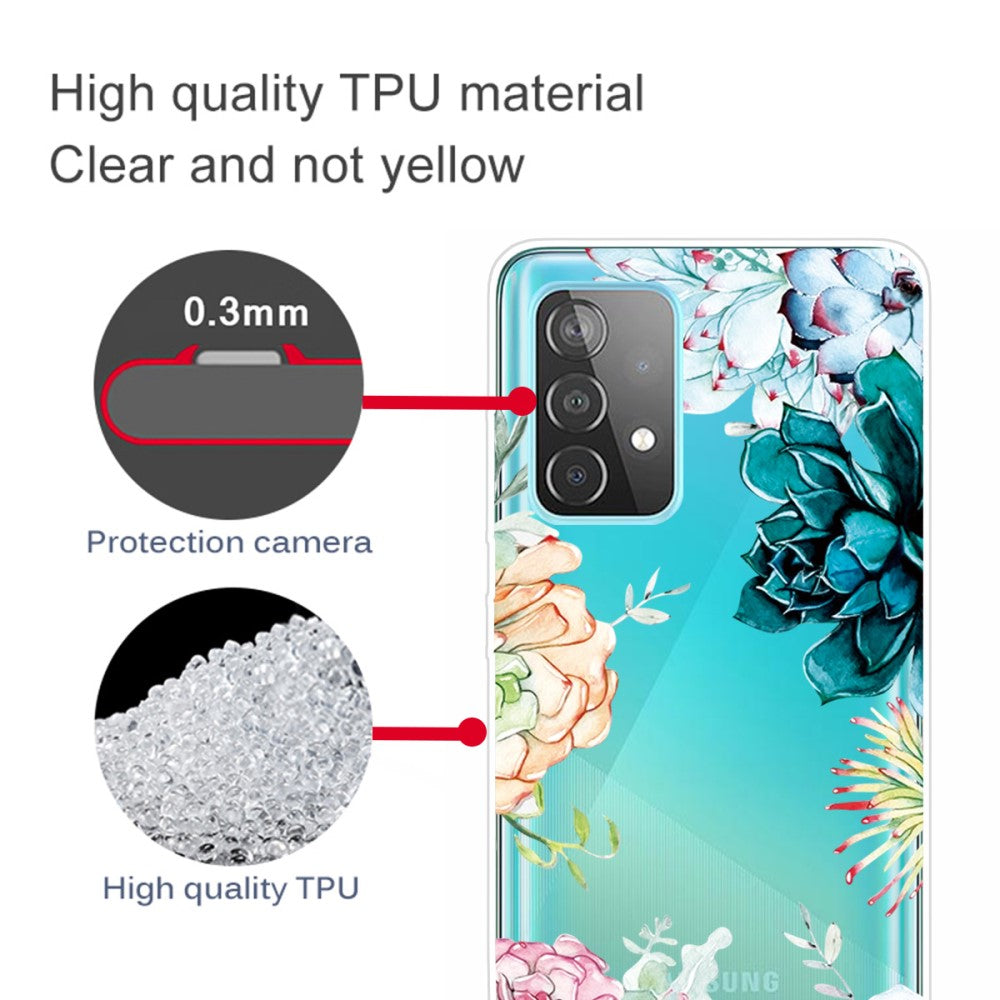 Силиконов Калъф за Samsung A72, Printing Flower Case, Цветен (3)