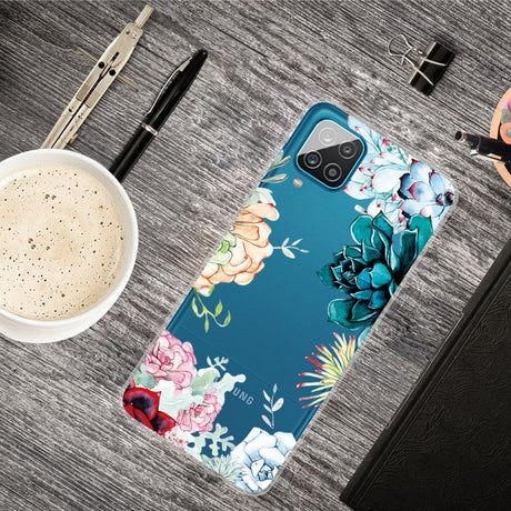 Силиконов Калъф за Samsung A12, Printing Flower Case, Цветен (4)