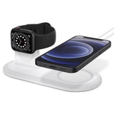 Поставка за Apple Magsafe и Wach Зарядни, Spigen Magfit Duo Stand, Бял (3)