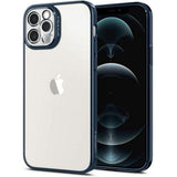 Противоударен Силиконов Калъф за iPhone 12/Pro, Spigen Optic Crystal Case, Син