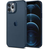 Противоударен Силиконов Калъф за iPhone 12/Pro, Spigen Optic Crystal Case, Син (2)