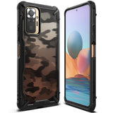 Противоударен Хибриден Калъф за Xiaomi Redmi Note 10 Pro/Max, Ringke Fusion X Camo Case, Черен (2)