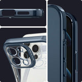 Противоударен Силиконов Калъф за iPhone 12/Pro, Spigen Optic Crystal Case, Син (3)