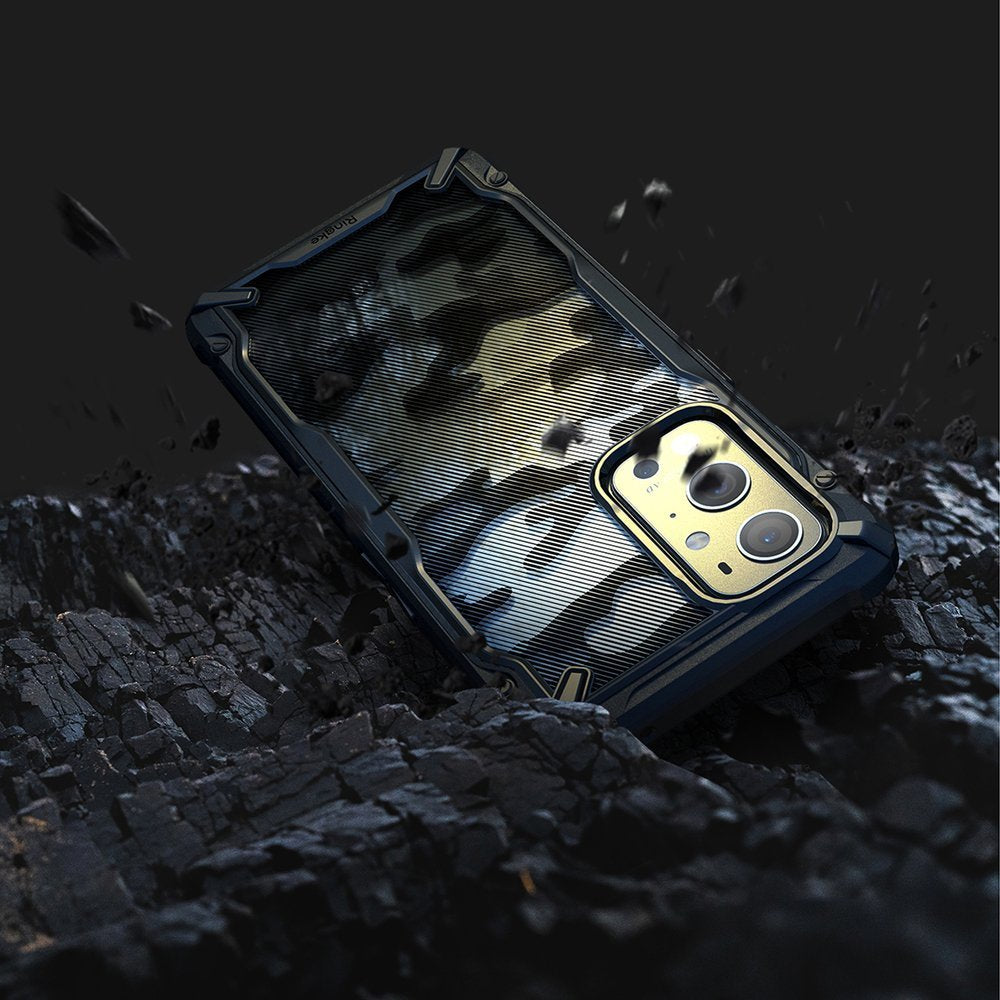 Противоударен Хибриден Калъф за Oneplus 9 Pro, Ringke Fusion X Camo Case, Черен (5)