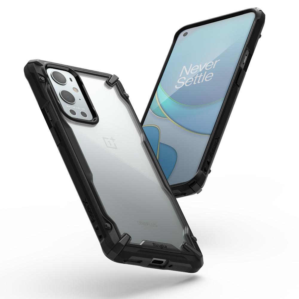 Противоударен Хибриден Калъф за Oneplus 9 Pro, Ringke Fusion X Case, Черен
