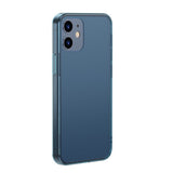 Матов Хибриден Калъф за iPhone 12/Pro, Baseus Frosted Case, Син (6)