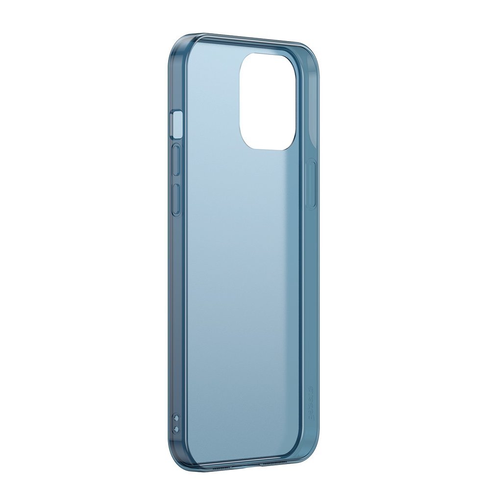 Матов Хибриден Калъф за iPhone 12/Pro, Baseus Frosted Case, Син (5)