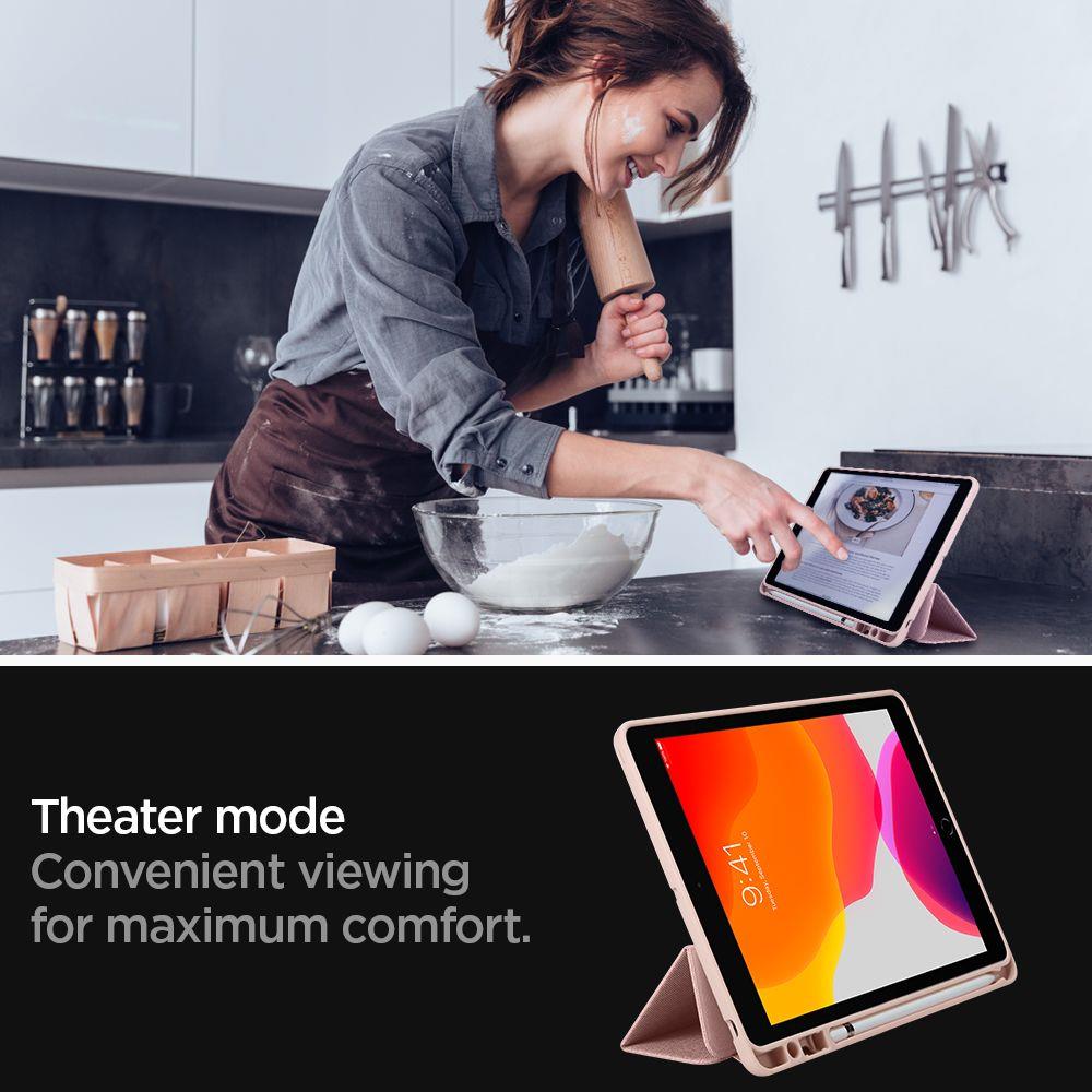 Калъф с Pen Поставка за iPad 9/ 8/ 7 10.2", Spigen Urban Fit Case, Розов (6)