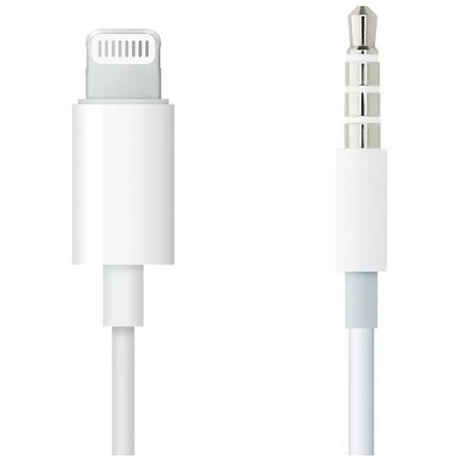 Оригинален Аудио Кабел Apple Lightning to 3.5mm Audio Jack Cable 1.2m Mxk22, Бял