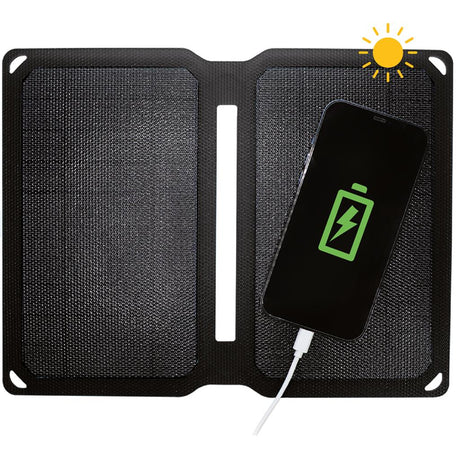 Соларно Зарядно, 4Smarts Foldable Solar Panel 10W, Черен