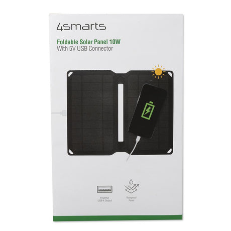 Соларно Зарядно, 4Smarts Foldable Solar Panel 10W, Черен (7)