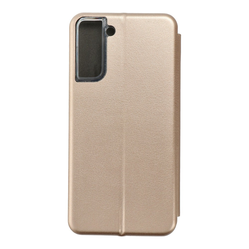 Кожен Калъф за Samsung S21, Forcell Elegance Book Case, Златист (2)
