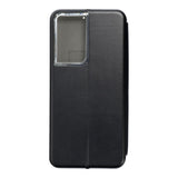 Кожен Калъф за Samsung S21 Ultra, Forcell Elegance Book Case, Черен (2)