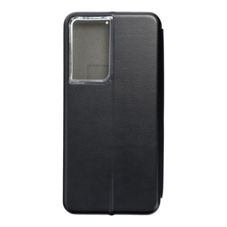 Кожен Калъф за Samsung S21 Ultra, Forcell Elegance Book Case, Черен (2)
