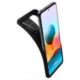 Противоударен Силиконов Калъф за Xiaomi Redmi Note 10 Pro/Max, Spigen Rugged Armor Case, Черен (3)