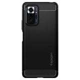 Противоударен Силиконов Калъф за Xiaomi Redmi Note 10 Pro/Max, Spigen Rugged Armor Case, Черен (4)