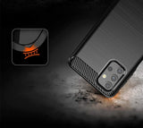 Противоударен Силиконов Калъф за Samsung A32 4G, Forcell Carbon Case, Черен (5)