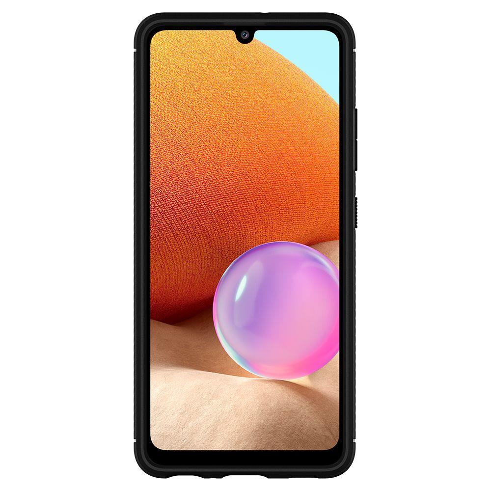 Противоударен Силиконов Калъф за Samsung A72, Spigen Rugged Armor Case, Черен (4)