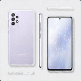 Противоударен Блестящ Калъф за Samsung A52, Spigen Liquid Crystal Glitter Quartz Case, Прозрачен (7)