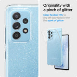 Противоударен Блестящ Калъф за Samsung A52, Spigen Liquid Crystal Glitter Quartz Case, Прозрачен (5)