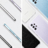 Противоударен Блестящ Калъф за Samsung A52, Spigen Liquid Crystal Glitter Quartz Case, Прозрачен (3)