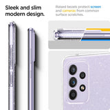 Противоударен Блестящ Калъф за Samsung A52, Spigen Liquid Crystal Glitter Quartz Case, Прозрачен (4)