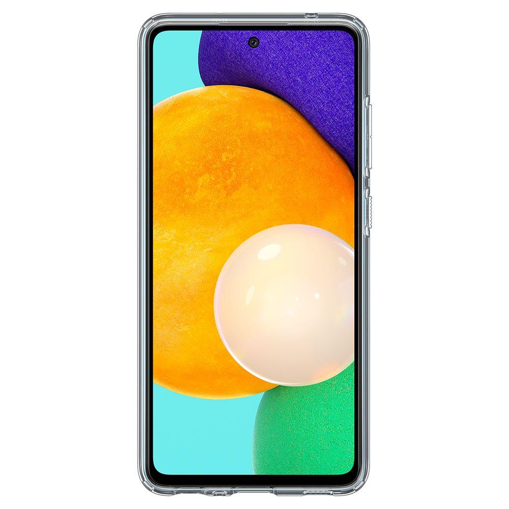 Противоударен Силиконов Калъф за Samsung A52, Spigen Liquid Crystal Case, Прозрачен (3)
